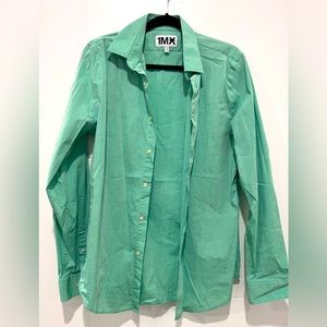 Express 1MX Mint Green Button Down Dress Shirt - Medium